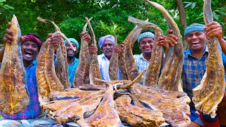 DRIED STINGRAY  Cooking Dried Stingray Fish Gravy in Village  Karuvadu Thokku  Simple Recipes [upl. by Anidnamra]