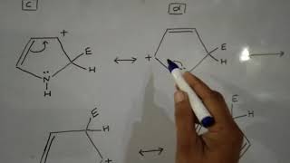 Pyrrole Furan and Thiophene reactivity  Electrophilic substitution RXN [upl. by Ailev]