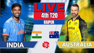 🔴 India vs Australia 4th T20 Live  IND vs AUS Live Score amp Commentary  India vs Australia Live [upl. by Nonnel719]