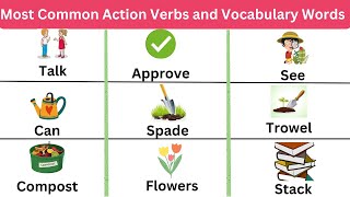 Most Common Action Verbs and garden Vocabulary Words  Daily Use Common words  English Vocabulary [upl. by Halima440]