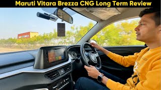 Maruti Vitara Brezza CNG Long Term Review  12000 Km Driven  One Year Experience 🚙🏁 [upl. by Andryc807]