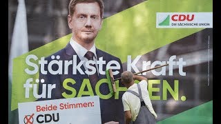 LANDTAGSWAHL IN SACHSEN CDU führt nur hauchdünn vor AfD [upl. by Anelas]