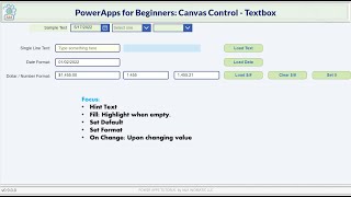 PowerApps for Beginners  Textbox Control [upl. by Onairot372]