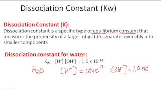 Dissociation Constant Kw [upl. by Nnaycart796]