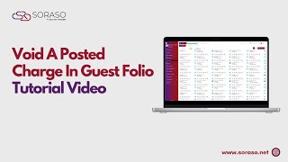 Void A Posted Charge In Guest Folio Tutorial  SORASO PMS [upl. by Janet]