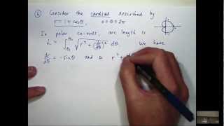 Arc length of a cardioid [upl. by Mieka]