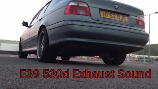 2002 BMW E39 530d  Exhaust sound and acceleration  First gear [upl. by Aerdnu]