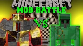 BIG GOLEM VS EMERALD GOLEMS  Minecraft Mob Battles  Mo Creatures Mods [upl. by Hogarth553]