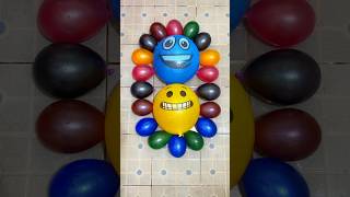 ASMR Happy Emoji Balloon With Water Colorful in Balloons Popping Reverse  We must all smile😄🥰😍 [upl. by Noakes292]