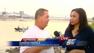 Sunrise Paddle kicks off Paddlefest on Ohio River [upl. by Novej]