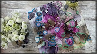 Relaxing Alcohol Ink Art  Playful Abstract 🥳 [upl. by Lanza]