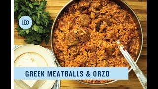 Keftedes Youvetsi One Pan Baked Meatballs amp Orzo Pasta [upl. by Ocker596]