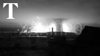 CCTV footage shows massive explosion at Ukraine ammunition depot [upl. by Love]