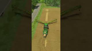 2 in 1 windrowing  baling full John Deere [upl. by Aydne703]