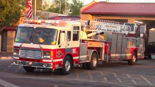 tiller driftPhoenix Fire Dept Ladder 11 Engine 11 responding [upl. by Aytnahs]