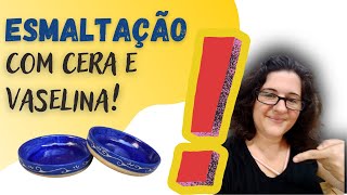 Dicas de Cerâmica  Esmaltação com cera e vaselina [upl. by Buote768]