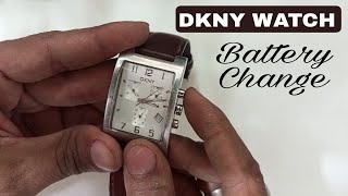 How to change battery DKNY Chronograph  DKNY Watch Battery Replacement  DIY [upl. by Laaspere]