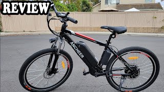 ANCHEER 26 Electric Mountain Bike Review  Reasonable Price Electric Bike in 2023 [upl. by Ellehsor175]