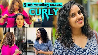 5 വര്‍ഷത്തിനു ശേഷം എൻ്റെ പഴയ രൂപത്തിലേക്ക്😍  Back to my curly hair 😍 [upl. by Inaluahek]