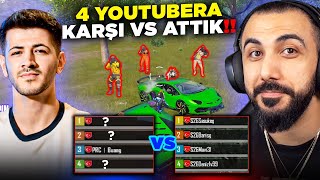 EKİPLE EN ZOR 4 YOUTUBERA KARŞI BÜYÜK VS İNTİKAM ALMAYA GELDİLER  PUBG MOBILE [upl. by Clorinda805]