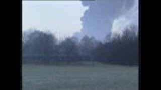 Interviews and fire from Buncefield explosion [upl. by Hcurob]