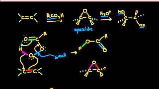 Epoxide formation and anti dihydroxylation  Alkenes and Alkynes  Organic chemistry  Khan Academy [upl. by Ahsinroc]