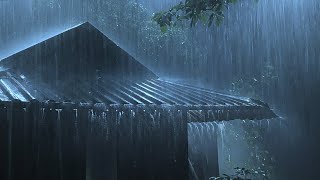 Overcome Stress to Sleep Instantly with Heavy Rain amp Paramount Thunder Sounds on a Tin Roof at Night [upl. by Koziel]