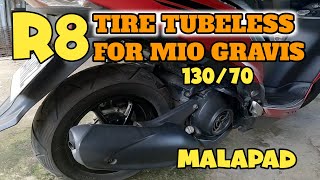 MIO GRAVIS BIG TIRE R8 TUBELESS Highly recommend  MAKAPIT AT MALAPAD [upl. by Park]