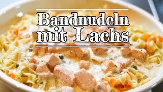 Rezept  Bandnudeln mit Lachs Red Kitchen  Folge 157 [upl. by Auqenes]