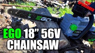 Ego 18quot 56V Chainsaw CS1804  First Impressions in 2024 [upl. by Yaja837]