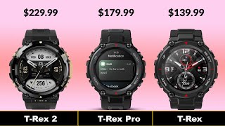 Amazfit TRex 2 VS Amazfit TRex Pro vs Amazfit TRex  SmartWatch 2022 Specs Price and Cons [upl. by Ronen]