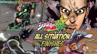 JoJos Bizarre Adventure All Star Battle  All Situation Finishes [upl. by Ora]