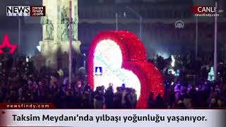 Canlı  Taksim Meydanı’nda yılbaşı yoğunluğu yaşanıyor [upl. by Novit704]