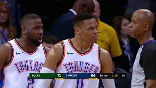 Thunders Russell Westbrook Destroys Bucks Thon Maker With Vicious Slam [upl. by Matthus]