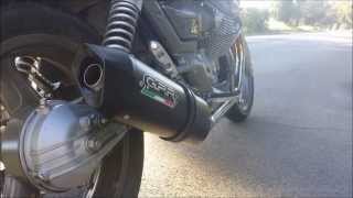 Moto Guzzi Breva 750  GPR Furore Nero Exhausts [upl. by Ailongam]