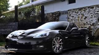 Black Corvette Z06 Lowered on D2Forged Wheels 720Hp [upl. by Ynafetse867]