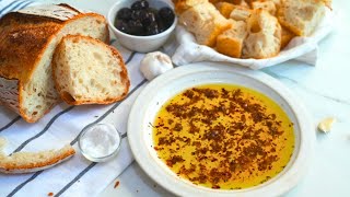 Garlic Olive oil and Balsamic vinegar bread dip [upl. by Anilah]