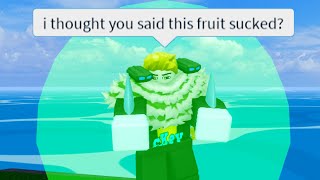 He said Barrier is trash so i DESTROYED him with Barrier Fruit lol Blox Fruits [upl. by Ytirahc]