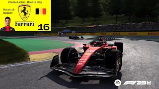 F1 23 Road to Glory  Charles Leclerc Round 13  Belgium [upl. by Ehtylb]