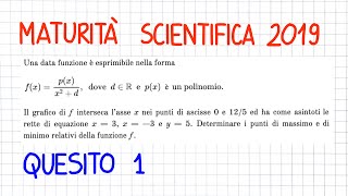 MATURITÀ SCIENTIFICA 2019  QUESITO 1 con calcolatrice grafica CASIO FXCG50  MS10  CG600 [upl. by Dianna]