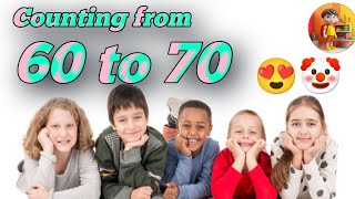 Counting from 60 to 70 for Kids  Learn Numbers with Happy Kids TV [upl. by Daisie]