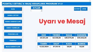 Program Uyarı ve Mesaj [upl. by Llenehc466]