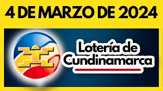 LOTERIA DE CUNDINAMARCA último sorteo del lunes 4 de marzo de 2024 💫✅💰 [upl. by Ajit821]