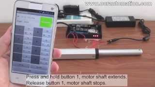 How to Remote Control Linear Actuator via Mobile Phone WiFi Controller [upl. by Anaerda]