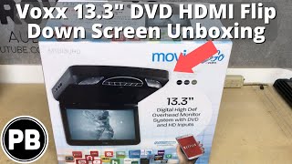 Voxx 133quot DVD HDMI Flip Down Screen Unboxing [upl. by Hendel]