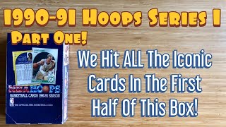 199091 NBA Hoops Series 1 Box Break  PART ONE We Pulled ALL The Iconic Cards Out Of This Box [upl. by Hermon]