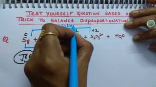 Test yourself solution based on Trick to balance Disproportionation Reaction [upl. by Hainahpez]