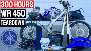 Yamaha WR 450 build  TEARDOWN  300 Hours [upl. by Pauiie]