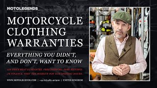 Motorcycle clothing warranties Everything you didnt and don’t want to know [upl. by Ahsenauq]