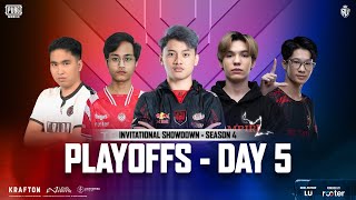 ID PUBG MOBILE RUTHLESS INVITATIONAL SHOWDOWN S4 PLAYOFFS DAY 5 FT BTR AE TALON VPE RRQ [upl. by Icram]